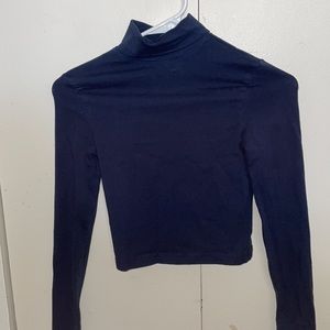 H&M Navy Cotton Turtleneck shirt